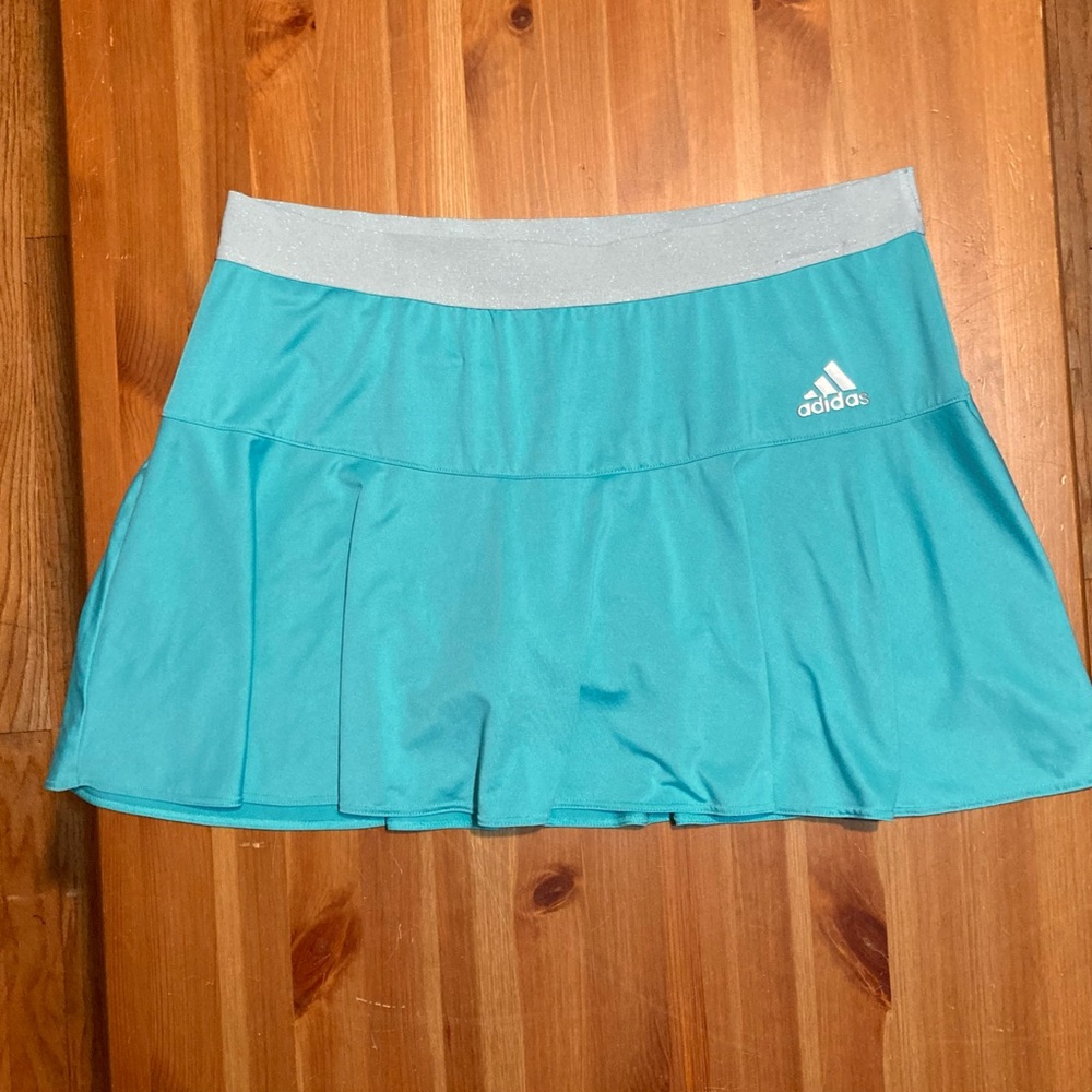 Adidas Adizero Climacool aqua blue-green silver tennis skort sz LG